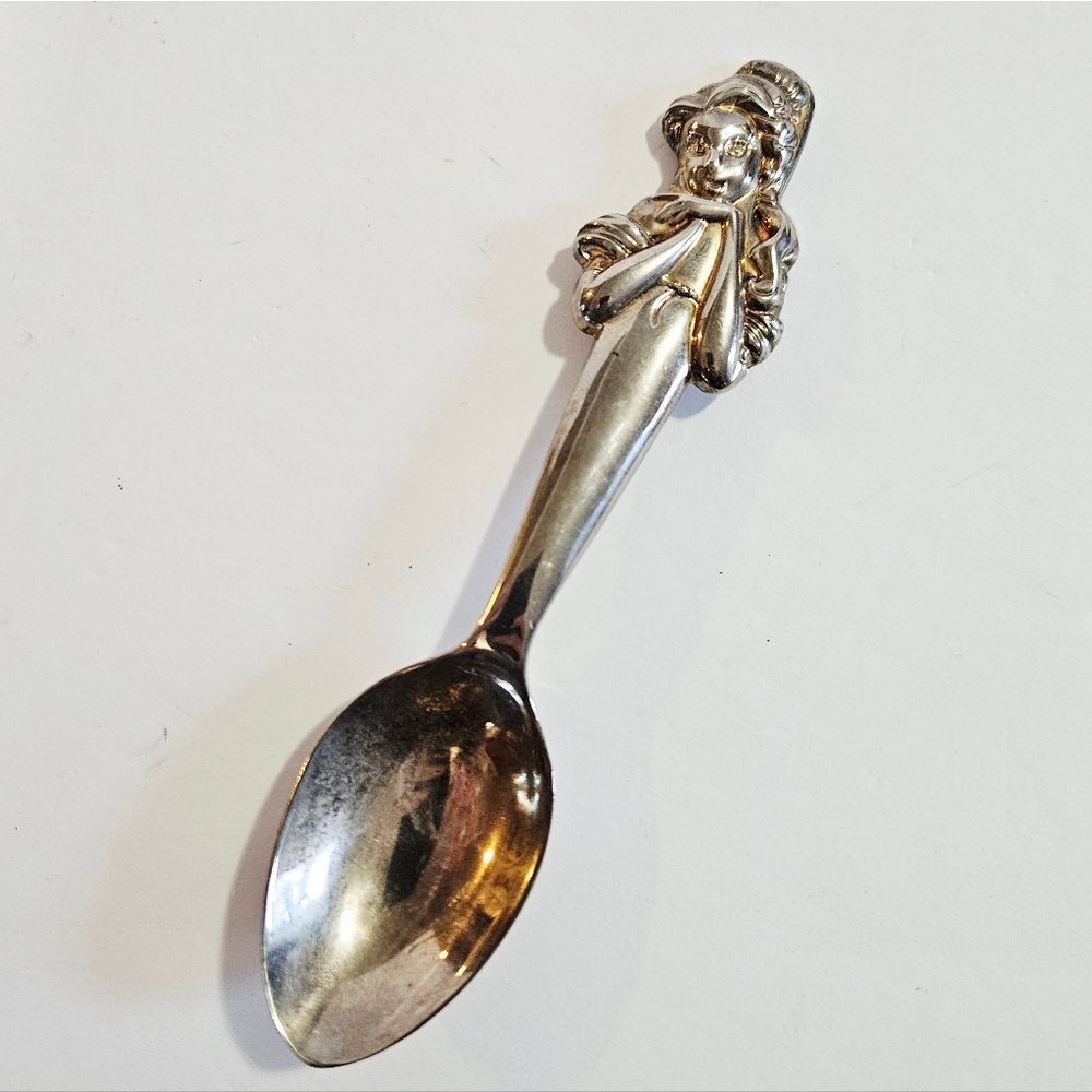 Vintage Disney Beauty & the Beast Belle Silverplate Silverware Collectible Spoon